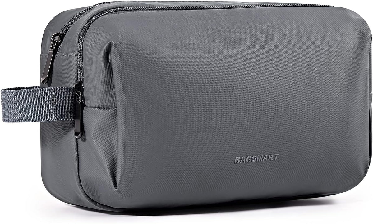 Toiletry Bag for Men, Travel Toiletry Organizer Dopp Kit Water-resistant Shaving Bag for Toiletries Accessories, Door Room Essentials, Black-medium