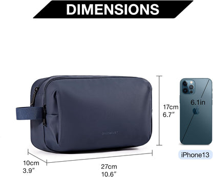Toiletry Bag for Men, Travel Toiletry Organizer Dopp Kit Water-resistant Shaving Bag for Toiletries Accessories, Door Room Essentials, Black-medium