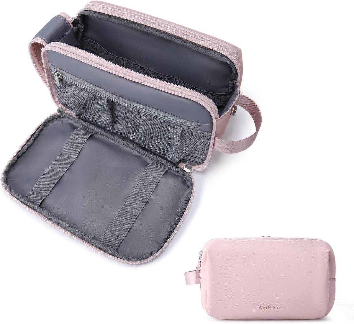 Toiletry Bag for Men, Travel Toiletry Organizer Dopp Kit Water-resistant Shaving Bag for Toiletries Accessories, Door Room Essentials, Black-medium