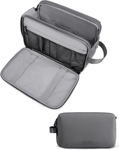 Toiletry Bag for Men, Travel Toiletry Organizer Dopp Kit Water-resistant Shaving Bag for Toiletries Accessories, Door Room Essentials, Black-medium
