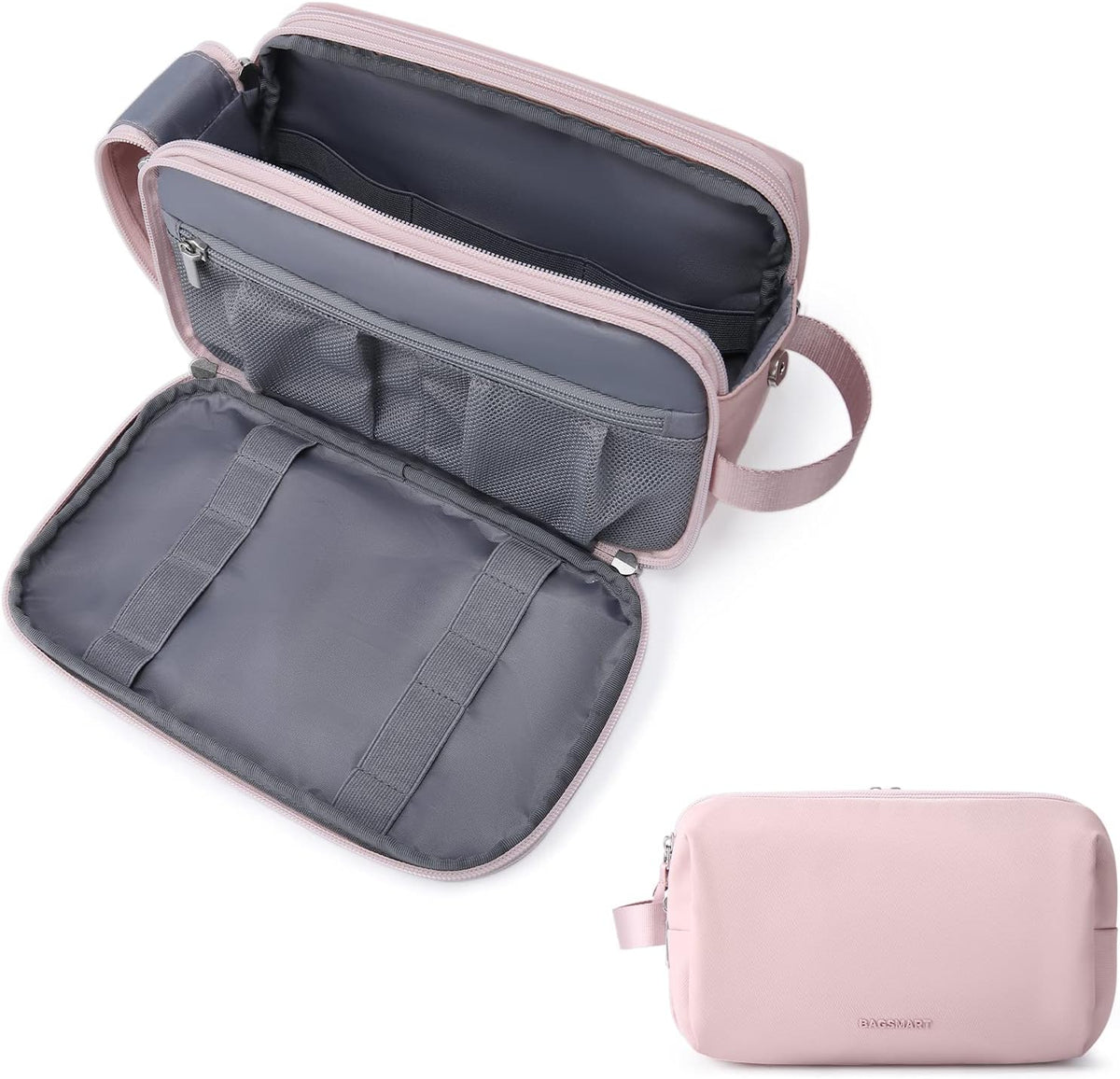 Toiletry Bag for Men, Travel Toiletry Organizer Dopp Kit Water-resistant Shaving Bag for Toiletries Accessories, Door Room Essentials, Black-medium