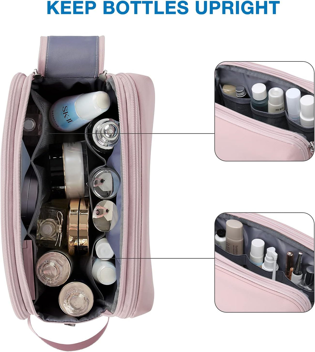 Toiletry Bag for Men, Travel Toiletry Organizer Dopp Kit Water-resistant Shaving Bag for Toiletries Accessories, Door Room Essentials, Black-medium