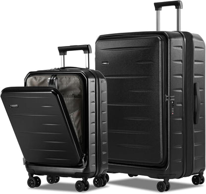 16 Inch Underseat Carry On Luggage Airline Approved, Expandable Lightweight ABS+PC Hard Shell Suitcases with 360° Spinner Wheels, TSA Lock, YKK Zipper, for Business Weekender (White, 1 PC)