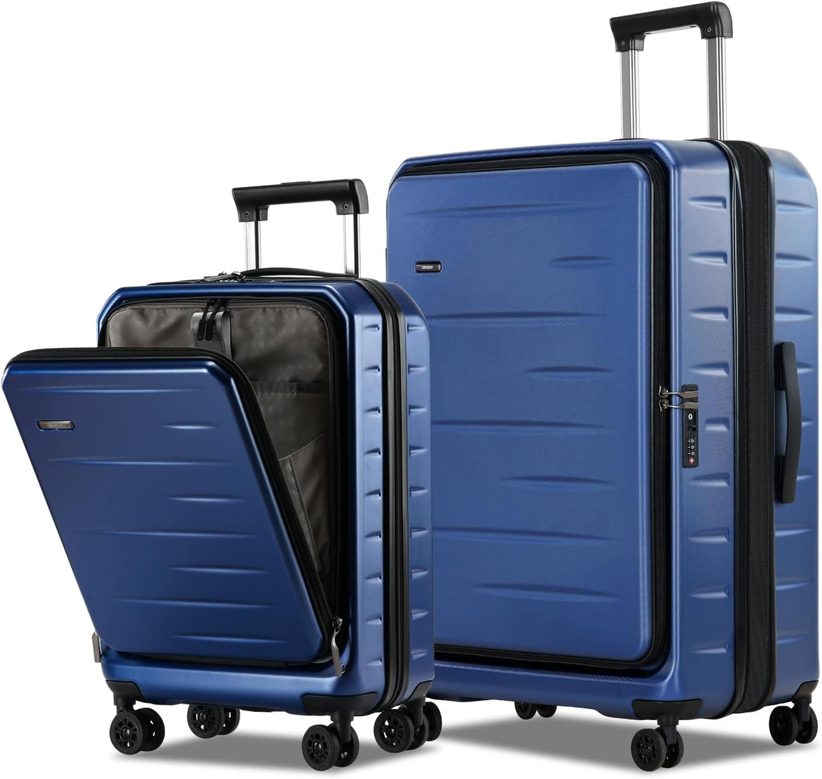 16 Inch Underseat Carry On Luggage Airline Approved, Expandable Lightweight ABS+PC Hard Shell Suitcases with 360° Spinner Wheels, TSA Lock, YKK Zipper, for Business Weekender (White, 1 PC)