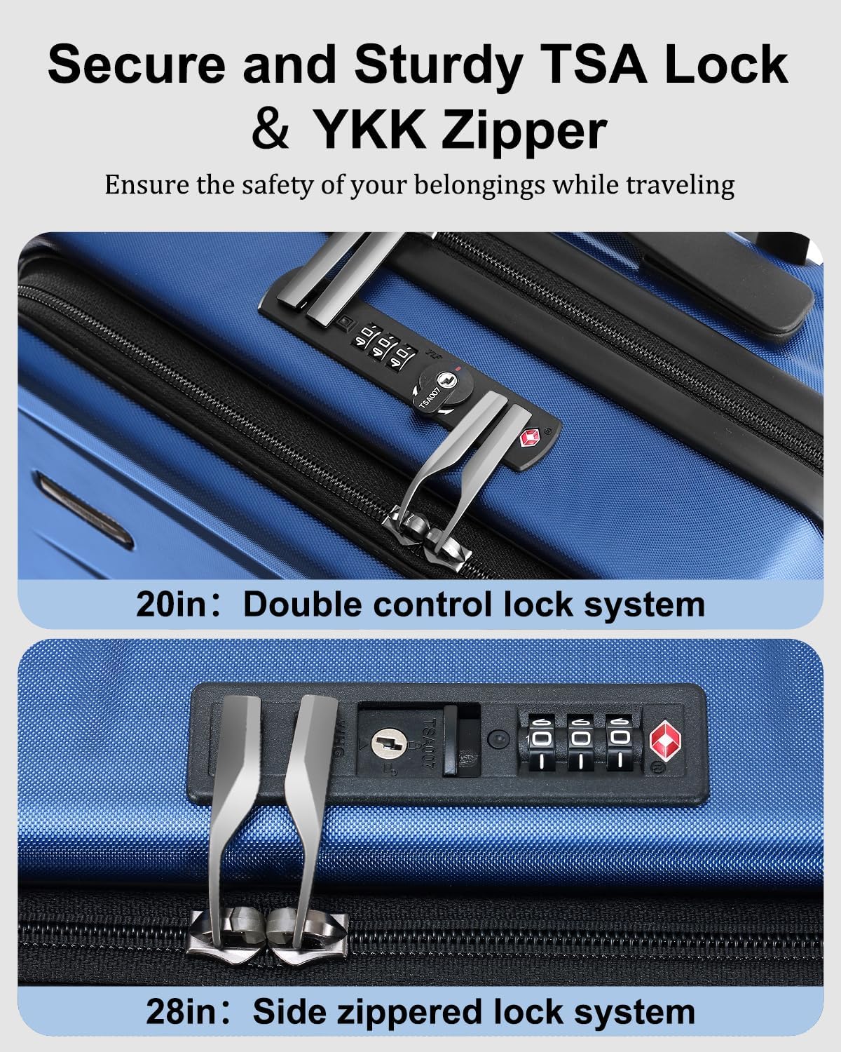 16 Inch Underseat Carry On Luggage Airline Approved, Expandable Lightweight ABS+PC Hard Shell Suitcases with 360° Spinner Wheels, TSA Lock, YKK Zipper, for Business Weekender (White, 1 PC)