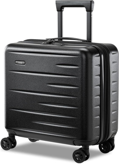 16 Inch Underseat Carry On Luggage Airline Approved, Expandable Lightweight ABS+PC Hard Shell Suitcases with 360° Spinner Wheels, TSA Lock, YKK Zipper, for Business Weekender (White, 1 PC)