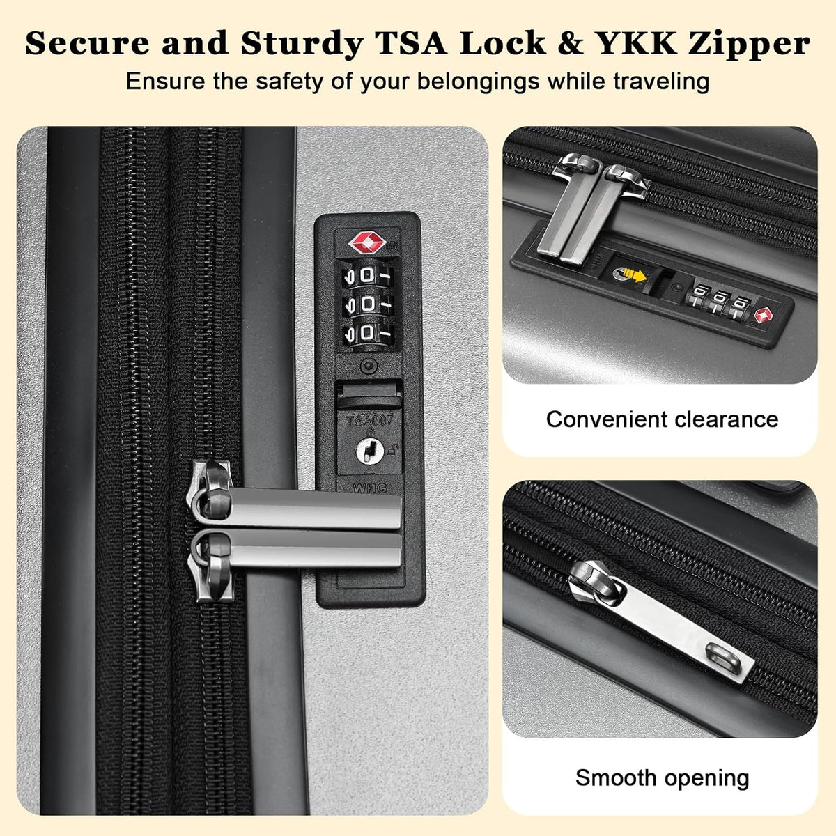 16 Inch Underseat Carry On Luggage Airline Approved, Expandable Lightweight ABS+PC Hard Shell Suitcases with 360° Spinner Wheels, TSA Lock, YKK Zipper, for Business Weekender (White, 1 PC)