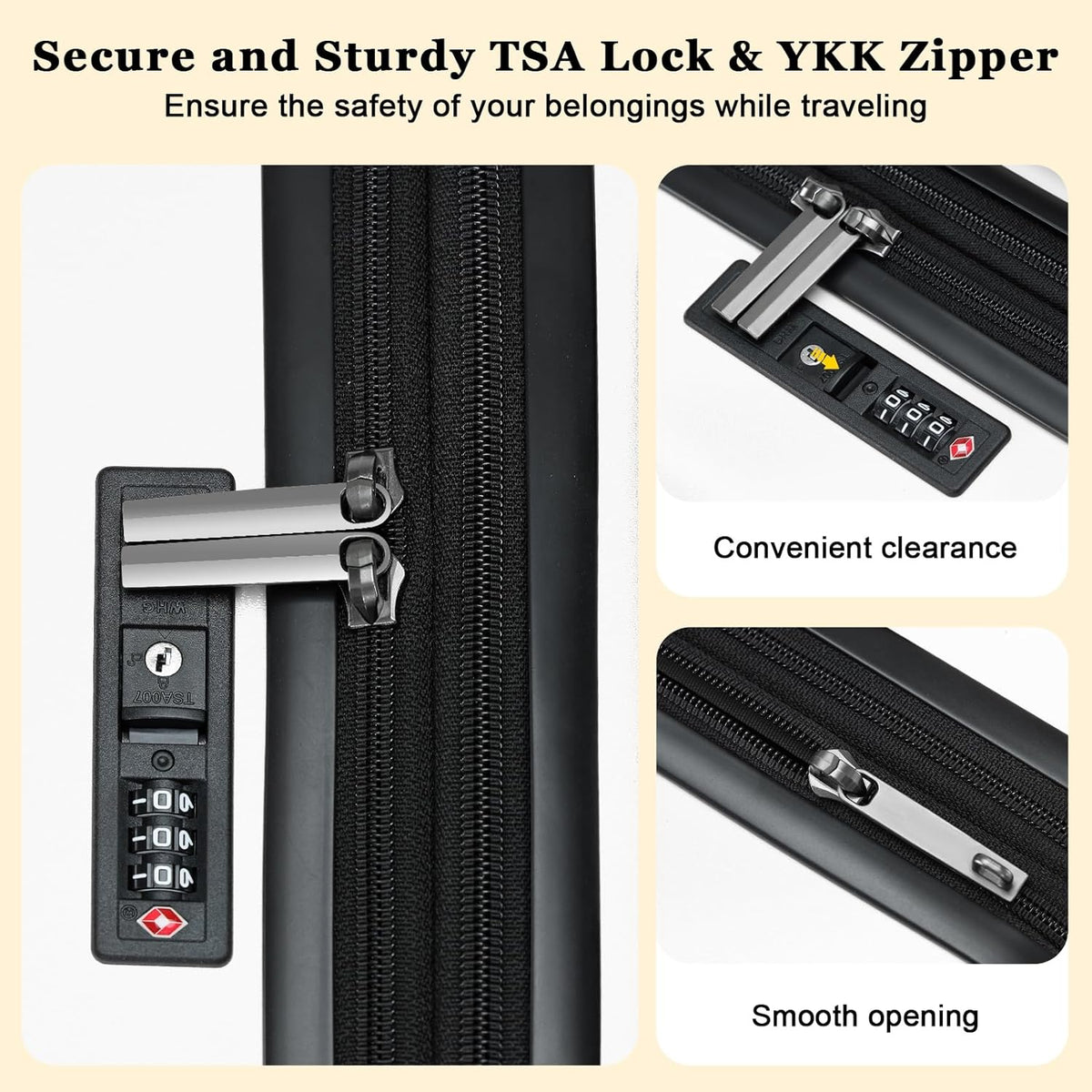 16 Inch Underseat Carry On Luggage Airline Approved, Expandable Lightweight ABS+PC Hard Shell Suitcases with 360° Spinner Wheels, TSA Lock, YKK Zipper, for Business Weekender (White, 1 PC)