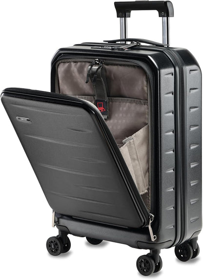 16 Inch Underseat Carry On Luggage Airline Approved, Expandable Lightweight ABS+PC Hard Shell Suitcases with 360° Spinner Wheels, TSA Lock, YKK Zipper, for Business Weekender (White, 1 PC)