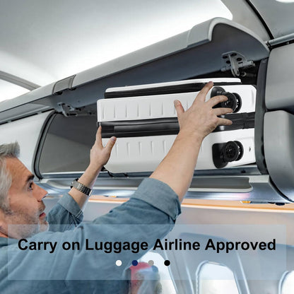 16 Inch Underseat Carry On Luggage Airline Approved, Expandable Lightweight ABS+PC Hard Shell Suitcases with 360° Spinner Wheels, TSA Lock, YKK Zipper, for Business Weekender (White, 1 PC)