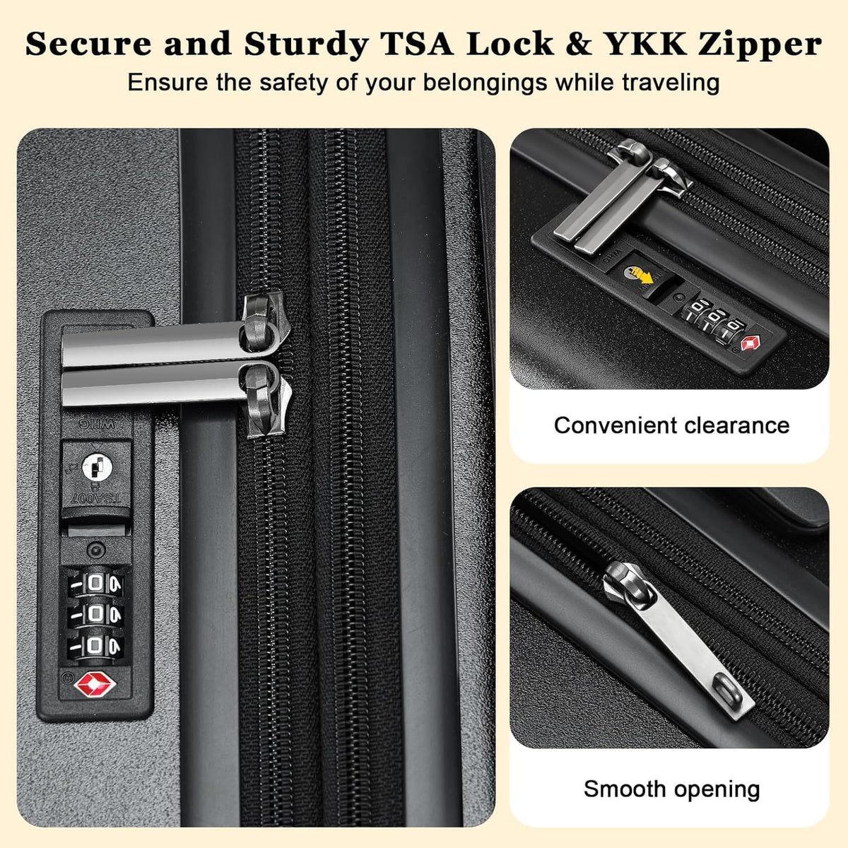 16 Inch Underseat Carry On Luggage Airline Approved, Expandable Lightweight ABS+PC Hard Shell Suitcases with 360° Spinner Wheels, TSA Lock, YKK Zipper, for Business Weekender (White, 1 PC)