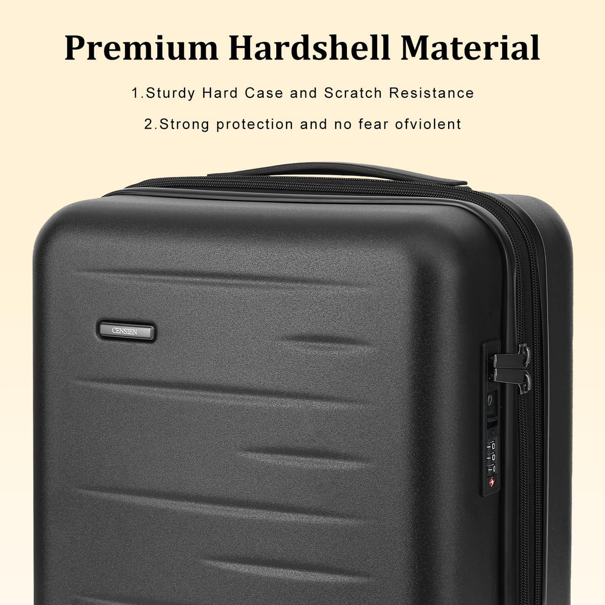 16 Inch Underseat Carry On Luggage Airline Approved, Expandable Lightweight ABS+PC Hard Shell Suitcases with 360° Spinner Wheels, TSA Lock, YKK Zipper, for Business Weekender (White, 1 PC)