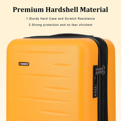 16 Inch Underseat Carry On Luggage Airline Approved, Expandable Lightweight ABS+PC Hard Shell Suitcases with 360° Spinner Wheels, TSA Lock, YKK Zipper, for Business Weekender (White, 1 PC)