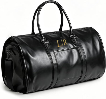 Garment Duffle Bags for Travel Men, 50L-Large Carry on Garment Duffel Bag, Convertible Garment Duffel Bag w/Shoe Compartment, Foldable Garment Bags for Hanging Clothes Travel (Brown)