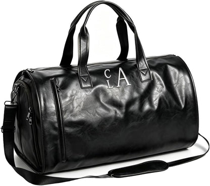 Garment Duffle Bags for Travel Men, 50L-Large Carry on Garment Duffel Bag, Convertible Garment Duffel Bag w/Shoe Compartment, Foldable Garment Bags for Hanging Clothes Travel (Brown)
