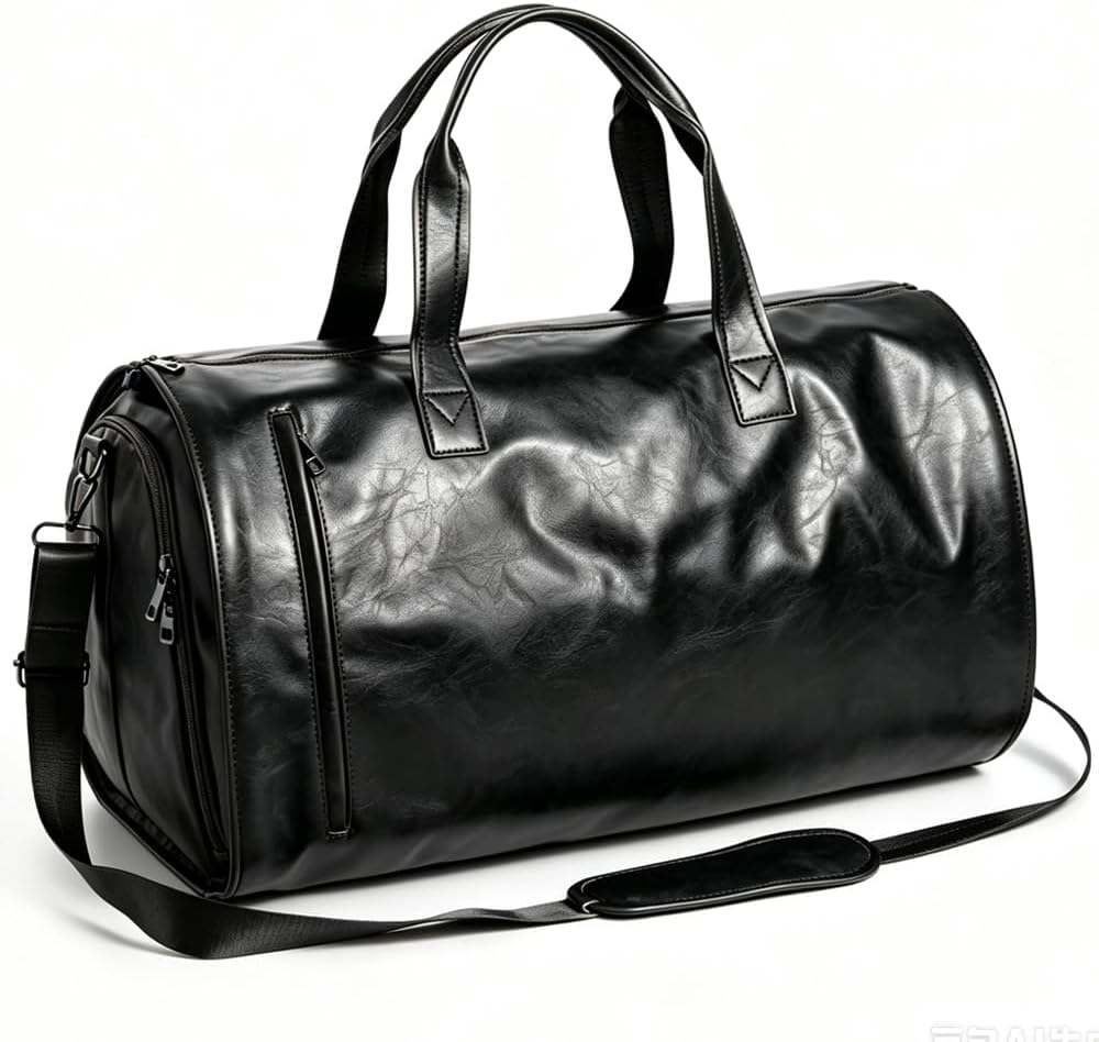 Garment Duffle Bags for Travel Men, 50L-Large Carry on Garment Duffel Bag, Convertible Garment Duffel Bag w/Shoe Compartment, Foldable Garment Bags for Hanging Clothes Travel (Brown)