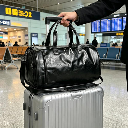Garment Duffle Bags for Travel Men, 50L-Large Carry on Garment Duffel Bag, Convertible Garment Duffel Bag w/Shoe Compartment, Foldable Garment Bags for Hanging Clothes Travel (Brown)