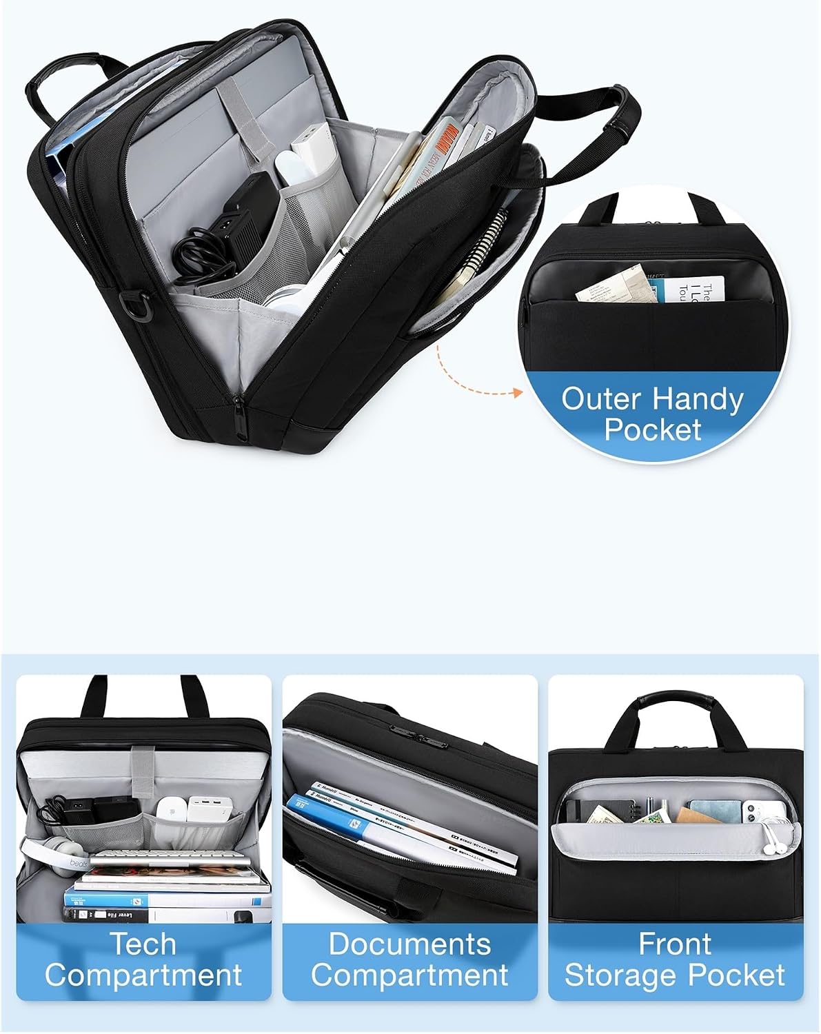 Laptop Bag Sleeve Shoulder Bag Professional 14 15.6 17 18 Inch Handbag(Wine red,13-15.6inch laptop)