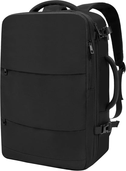 Travel Laptop Backpack for Women Men, Flight Approved Carry on-Pink | USB Port,15.6in Laptop Bag,Airline Approved, 180-Degree Wide Opening,Nylon Fabric,Dual handles, Multi-Pockets
