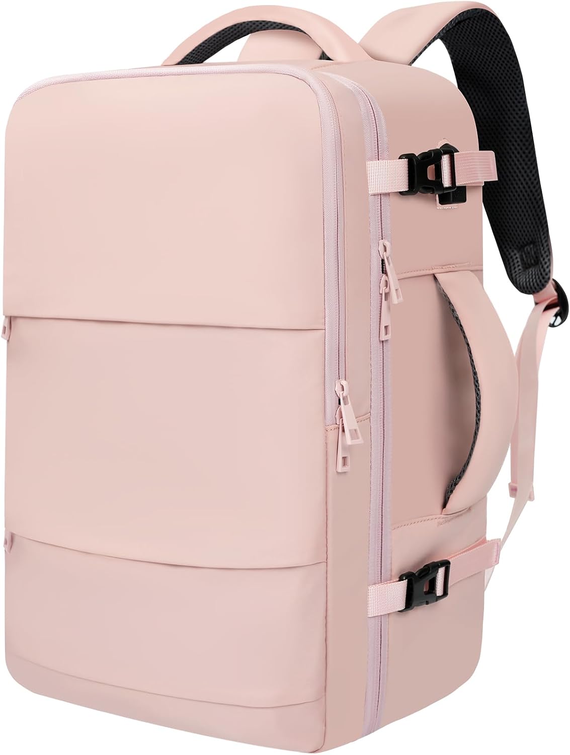 Travel Laptop Backpack for Women Men, Flight Approved Carry on-Pink | USB Port,15.6in Laptop Bag,Airline Approved, 180-Degree Wide Opening,Nylon Fabric,Dual handles, Multi-Pockets