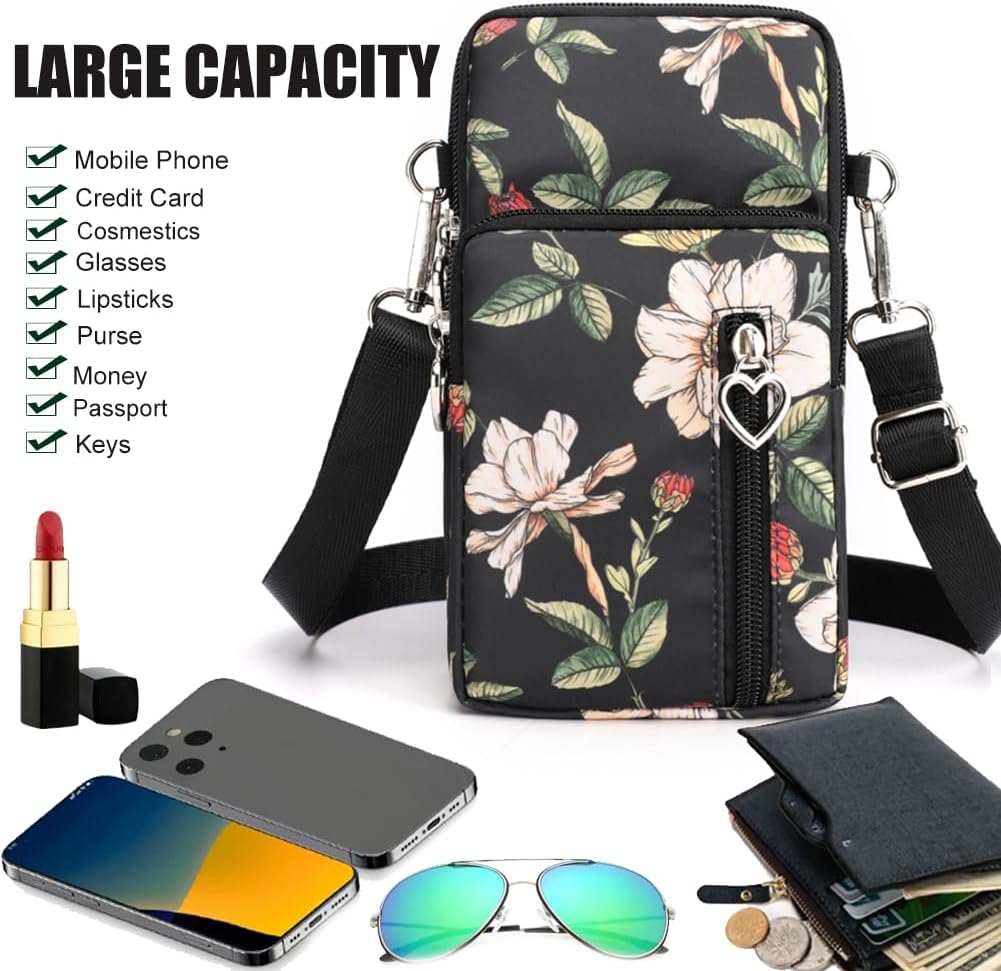 Small Crossbody Bags for Women, Universal Pouch Wallet Cell Phone Purse Lightweight Pockets Handbags Mini Shoulder Bag