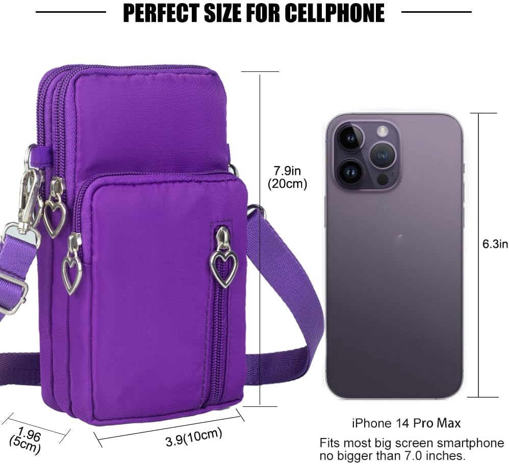 Small Crossbody Bags for Women, Universal Pouch Wallet Cell Phone Purse Lightweight Pockets Handbags Mini Shoulder Bag