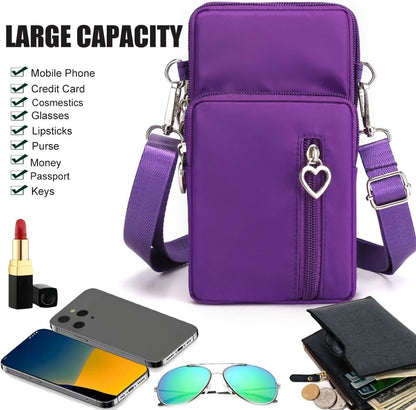 Small Crossbody Bags for Women, Universal Pouch Wallet Cell Phone Purse Lightweight Pockets Handbags Mini Shoulder Bag