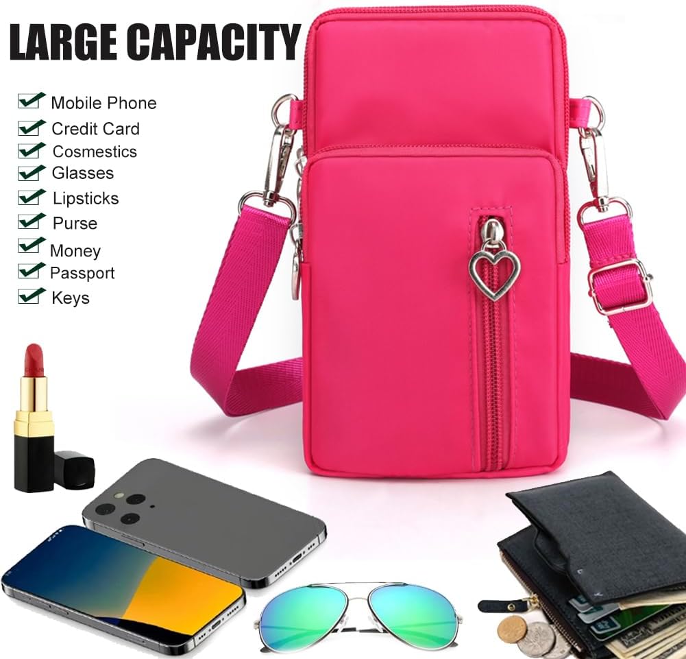 Small Crossbody Bags for Women, Universal Pouch Wallet Cell Phone Purse Lightweight Pockets Handbags Mini Shoulder Bag