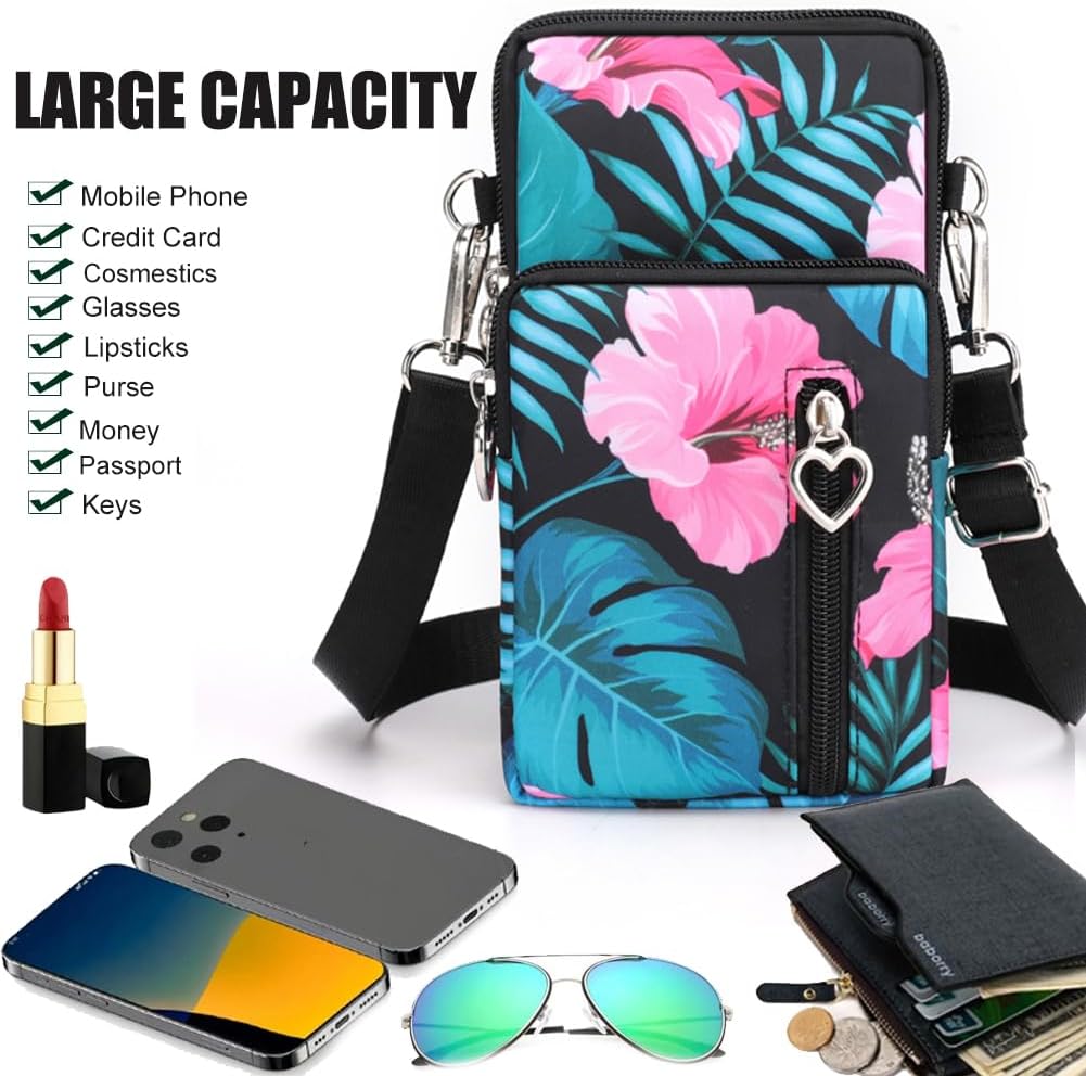Small Crossbody Bags for Women, Universal Pouch Wallet Cell Phone Purse Lightweight Pockets Handbags Mini Shoulder Bag