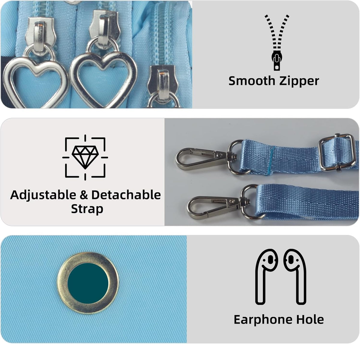 Small Crossbody Bags for Women, Universal Pouch Wallet Cell Phone Purse Lightweight Pockets Handbags Mini Shoulder Bag