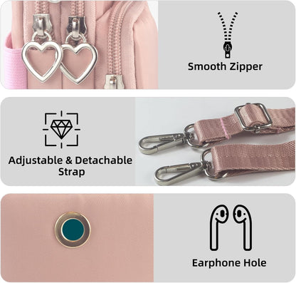 Small Crossbody Bags for Women, Universal Pouch Wallet Cell Phone Purse Lightweight Pockets Handbags Mini Shoulder Bag