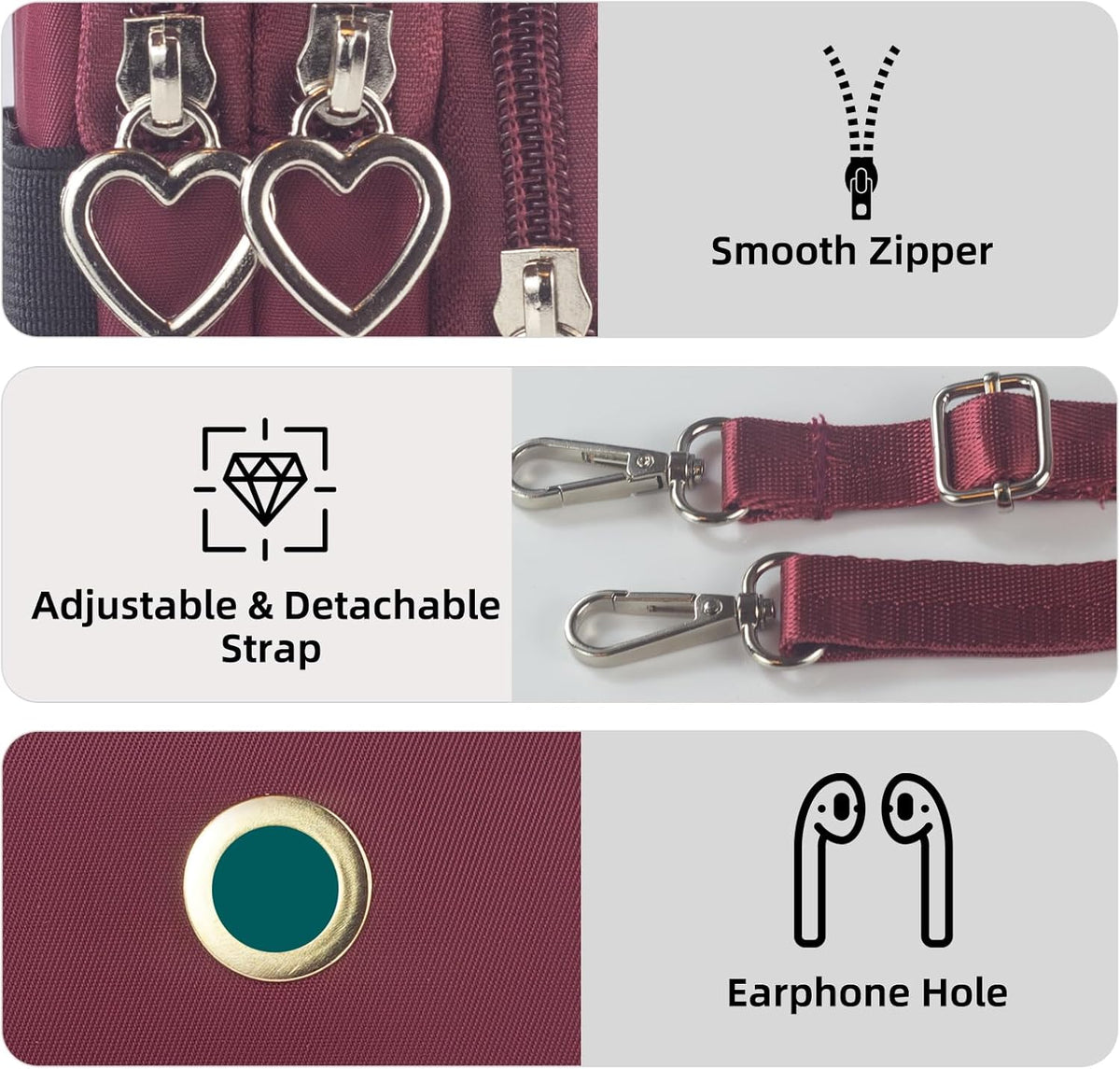 Small Crossbody Bags for Women, Universal Pouch Wallet Cell Phone Purse Lightweight Pockets Handbags Mini Shoulder Bag