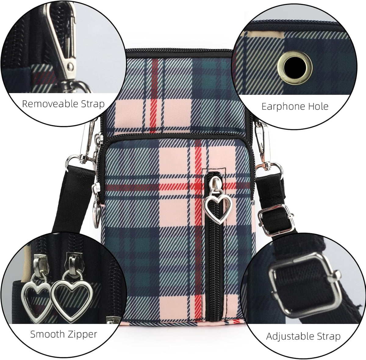 Small Crossbody Bags for Women, Universal Pouch Wallet Cell Phone Purse Lightweight Pockets Handbags Mini Shoulder Bag