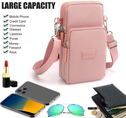 Small Crossbody Bags for Women, Universal Pouch Wallet Cell Phone Purse Lightweight Pockets Handbags Mini Shoulder Bag