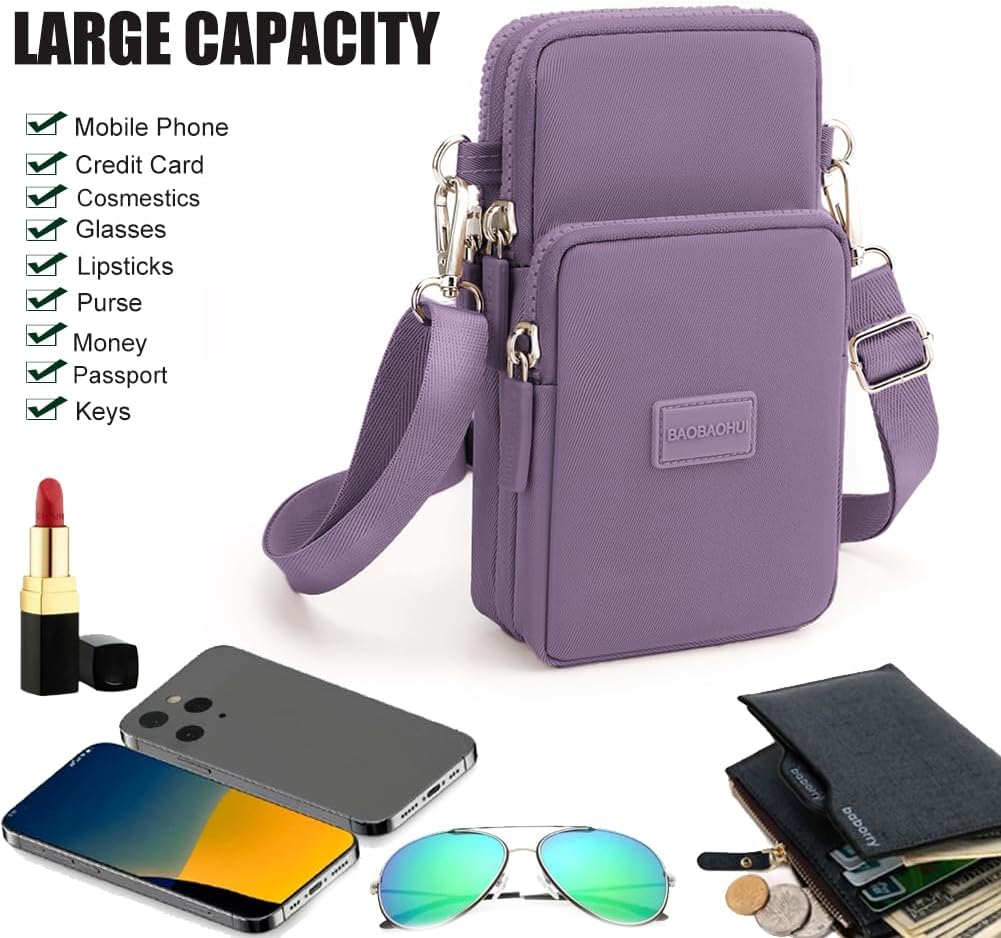 Small Crossbody Bags for Women, Universal Pouch Wallet Cell Phone Purse Lightweight Pockets Handbags Mini Shoulder Bag