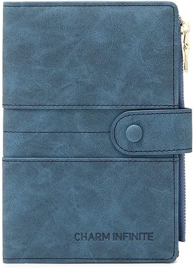 RFID Blocking Slim Passport Wallet, Travel Document Organizer | Vegan Leather Passport Holder for Women and Men, Travel Credit Card Case with ID Window, Zipper Pocket and Pen Holder
