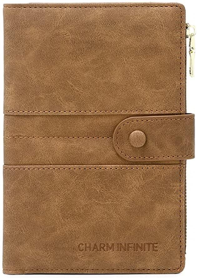 RFID Blocking Slim Passport Wallet, Travel Document Organizer | Vegan Leather Passport Holder for Women and Men, Travel Credit Card Case with ID Window, Zipper Pocket and Pen Holder