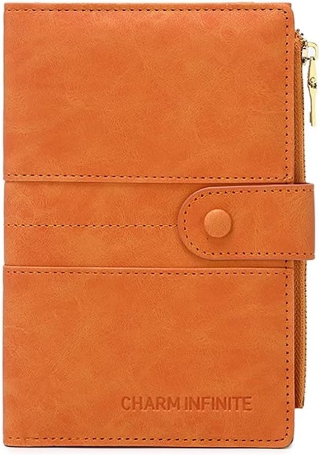RFID Blocking Slim Passport Wallet, Travel Document Organizer | Vegan Leather Passport Holder for Women and Men, Travel Credit Card Case with ID Window, Zipper Pocket and Pen Holder