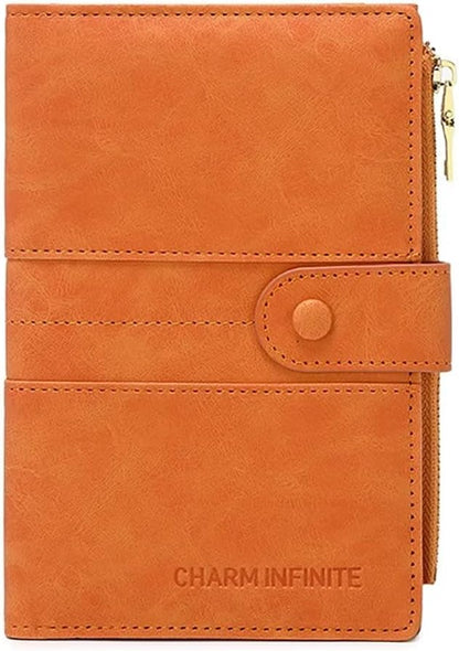 RFID Blocking Slim Passport Wallet, Travel Document Organizer | Vegan Leather Passport Holder for Women and Men, Travel Credit Card Case with ID Window, Zipper Pocket and Pen Holder