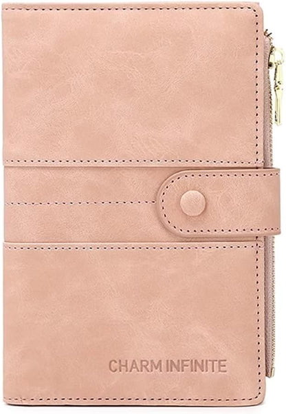 RFID Blocking Slim Passport Wallet, Travel Document Organizer | Vegan Leather Passport Holder for Women and Men, Travel Credit Card Case with ID Window, Zipper Pocket and Pen Holder