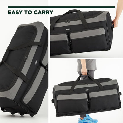 36" Asgard 3-Wheel Rolling Duffel Bag