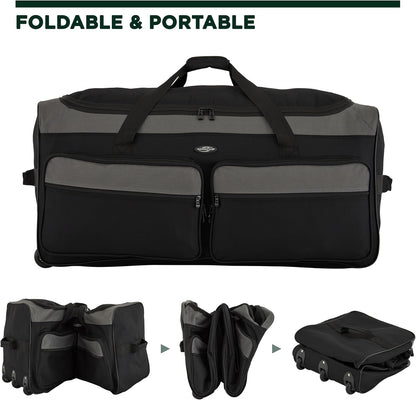 36" Asgard 3-Wheel Rolling Duffel Bag