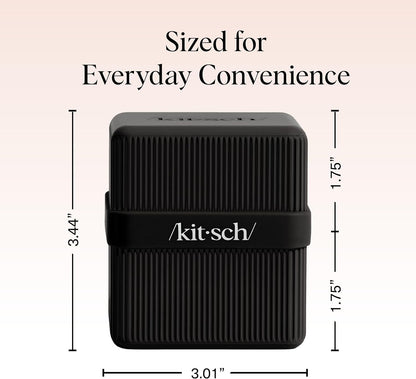 2-Compartment Travel Soap Case – Bar Soap Holder & Organizer, Travel Case for Bars – TSA-Approved – Lightweight, Durable, Leak-Proof, Made from Recycled Plastic – Black