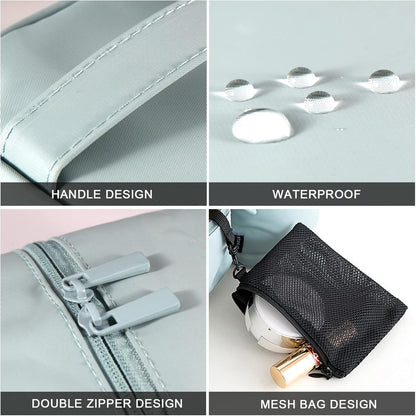 Makeup Brush Organizer Makeup Bag Brushes Set Case 7.5x5.5x4.4 Inch Professional Travelling Brush Pen Pencil Holder Make Up Cup Storage Organizer Case Pencil Pouch Cosmetic Bag for Travel