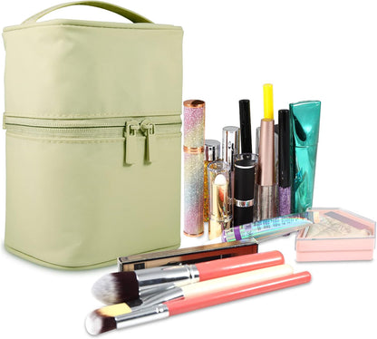 Makeup Brush Organizer Makeup Bag Brushes Set Case 7.5x5.5x4.4 Inch Professional Travelling Brush Pen Pencil Holder Make Up Cup Storage Organizer Case Pencil Pouch Cosmetic Bag for Travel