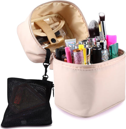 Makeup Brush Organizer Makeup Bag Brushes Set Case 7.5x5.5x4.4 Inch Professional Travelling Brush Pen Pencil Holder Make Up Cup Storage Organizer Case Pencil Pouch Cosmetic Bag for Travel