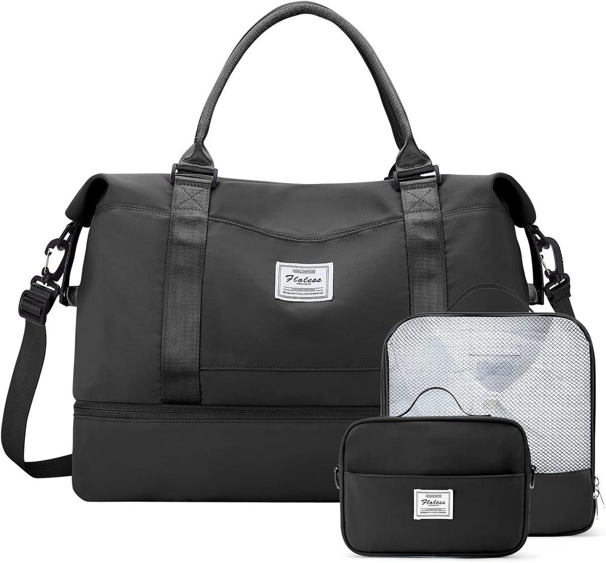 Weekender Bags for Women, Personal Item Travel Bag with Shoes Compartment | Overnight Travel Duffel Bag with Toiletry Bag, Airplane Friendly Carry-On Bag - Colors A