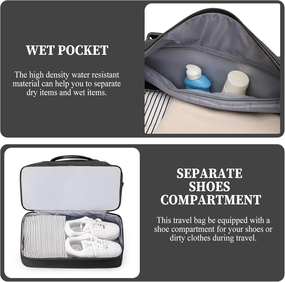 Weekender Bags for Women, Personal Item Travel Bag with Shoes Compartment | Overnight Travel Duffel Bag with Toiletry Bag, Airplane Friendly Carry-On Bag - Colors A