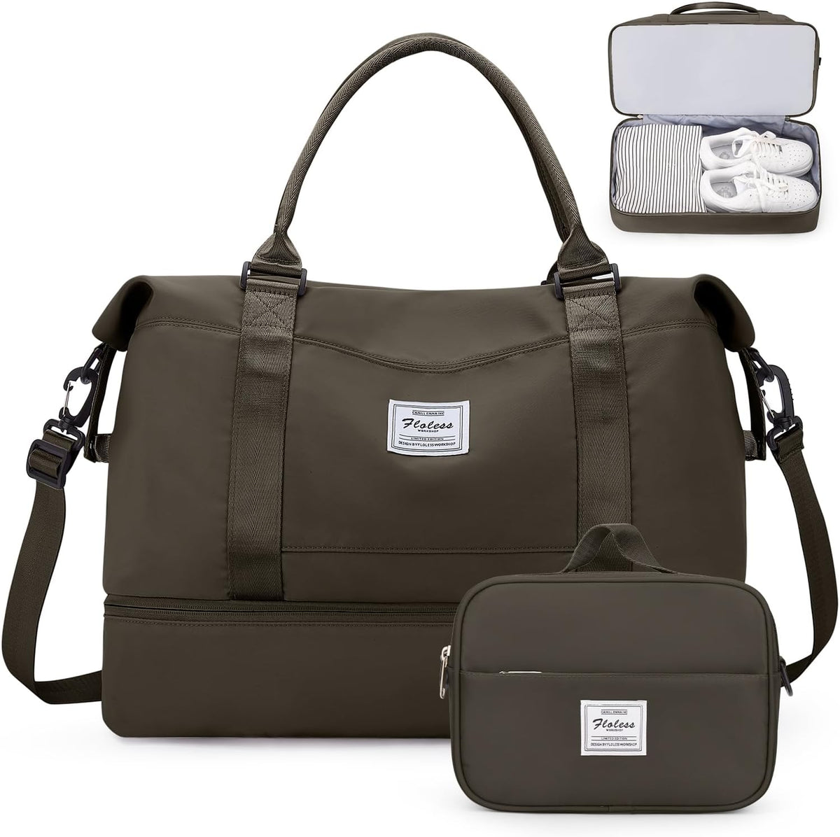 Weekender Bags for Women, Personal Item Travel Bag with Shoes Compartment | Overnight Travel Duffel Bag with Toiletry Bag, Airplane Friendly Carry-On Bag - Colors A