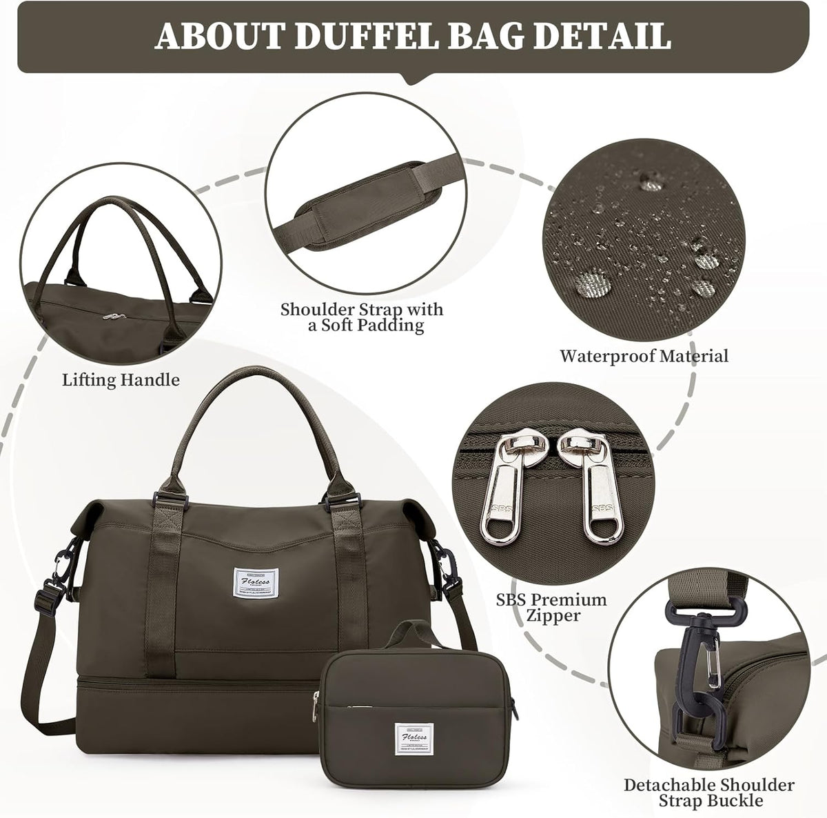 Weekender Bags for Women, Personal Item Travel Bag with Shoes Compartment | Overnight Travel Duffel Bag with Toiletry Bag, Airplane Friendly Carry-On Bag - Colors A